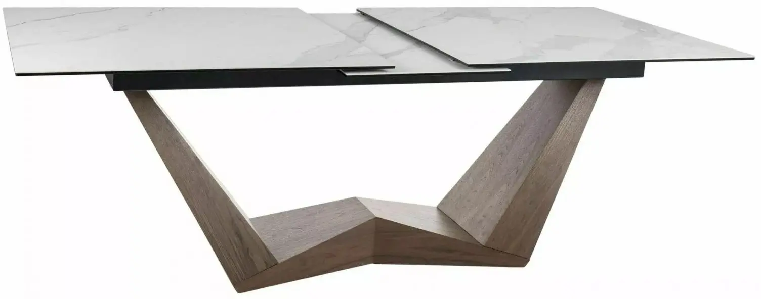 Masa extensibila Signal Bonucci Ceramic 200 Statuario Venato (White/Walnut)