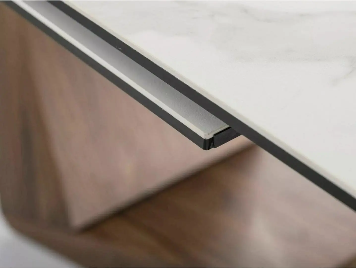 Masa extensibila Signal Bonucci Ceramic 200 Statuario Venato (White/Walnut)