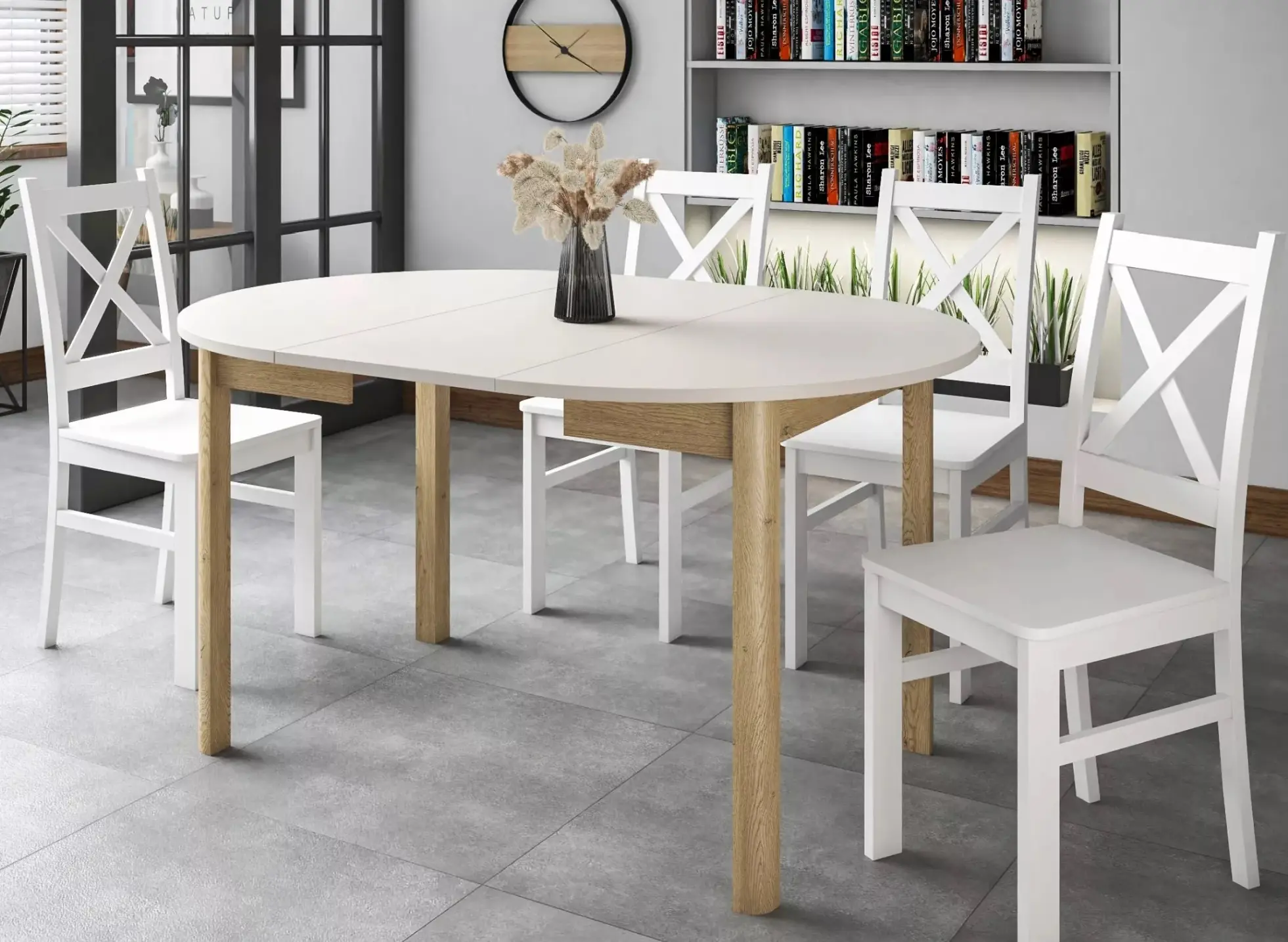 Masa extensibila Signal Dante 102/144 (Cashmere/Cremona Torro Oak)