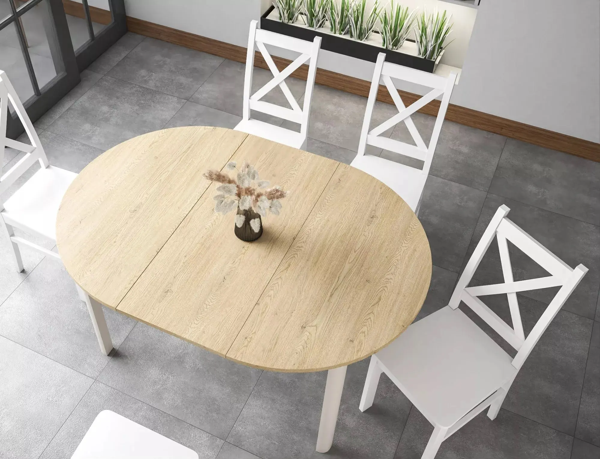 Стол раскладной Signal Dante 102/144 (Cremona Torro Oak/Cashmere) - 6