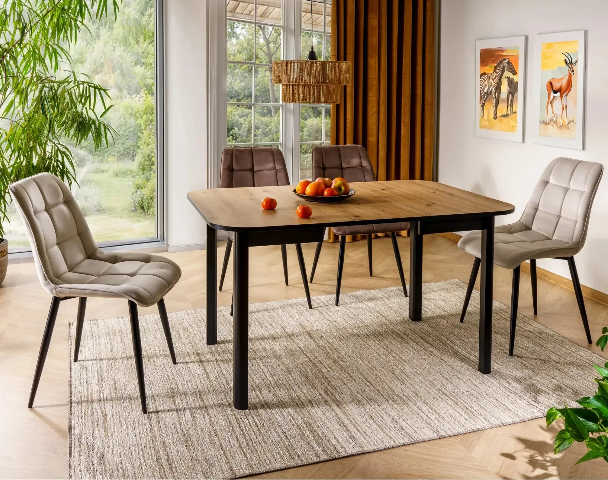 Masa extensibila Signal Dante II 90/130 (Artisan Oak/Black)