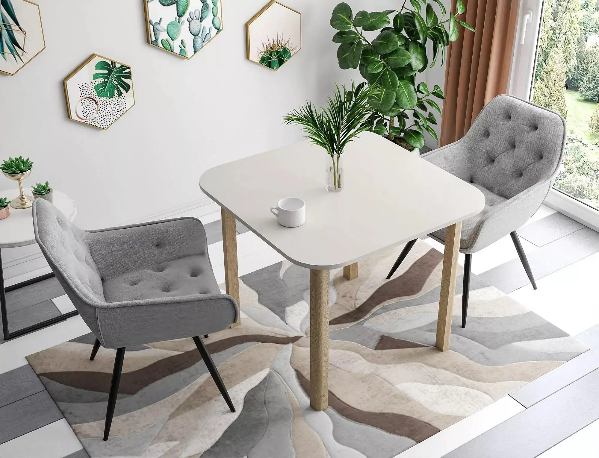 Стол раскладной Signal Dante II 90/130 (Cashmere/Cremona Torro Oak)