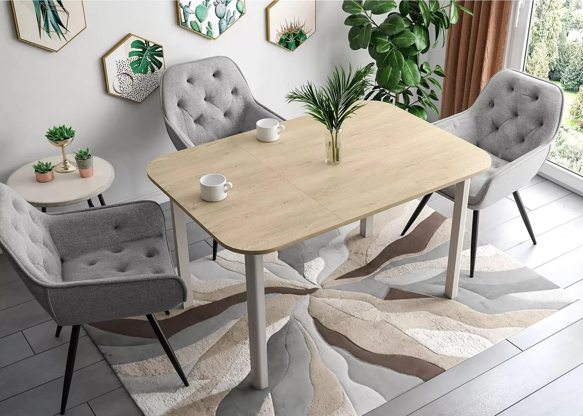 Стол раскладной Signal Dante II 90/130 (Cremona Torro Oak/Cashmere)