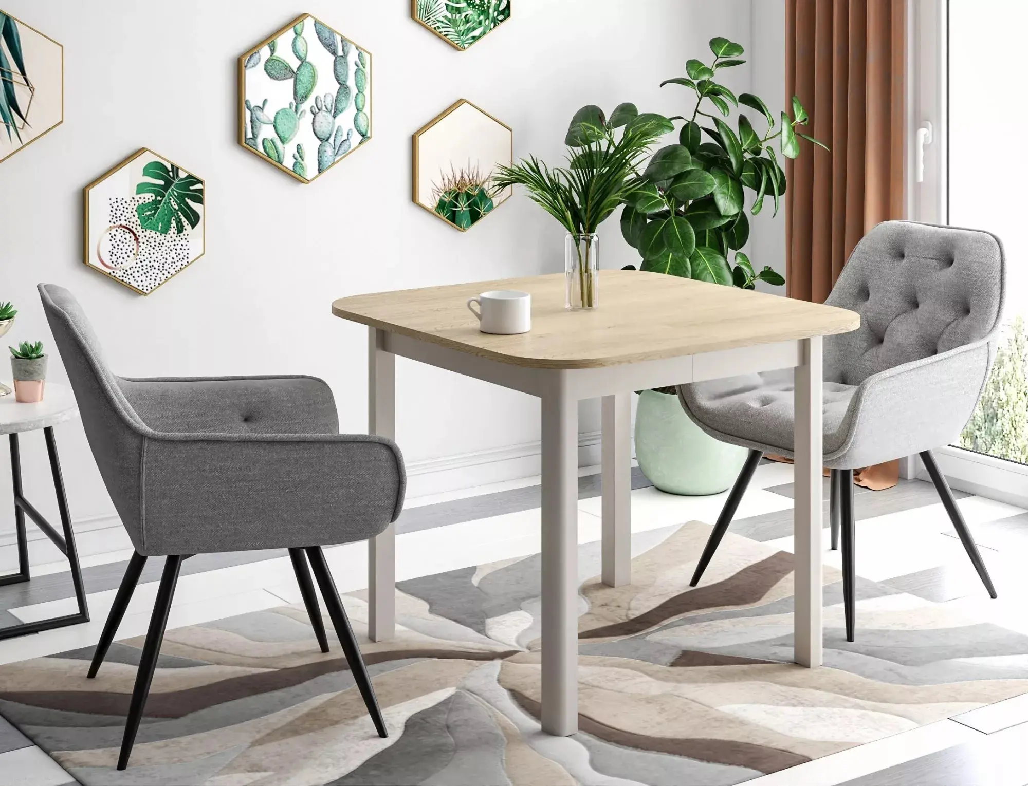 Стол раскладной Signal Dante II 90/130 (Cremona Torro Oak/Cashmere)