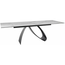 Masa extensibila Signal Diuna Ceramic 160 Statuario Venato (White/Black Matt) Thumb