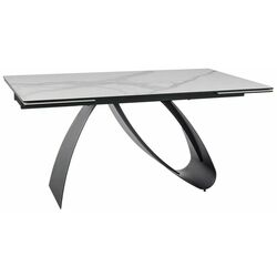 Masa extensibila Signal Diuna Ceramic 160 Statuario Venato (White/Black Matt) Thumb