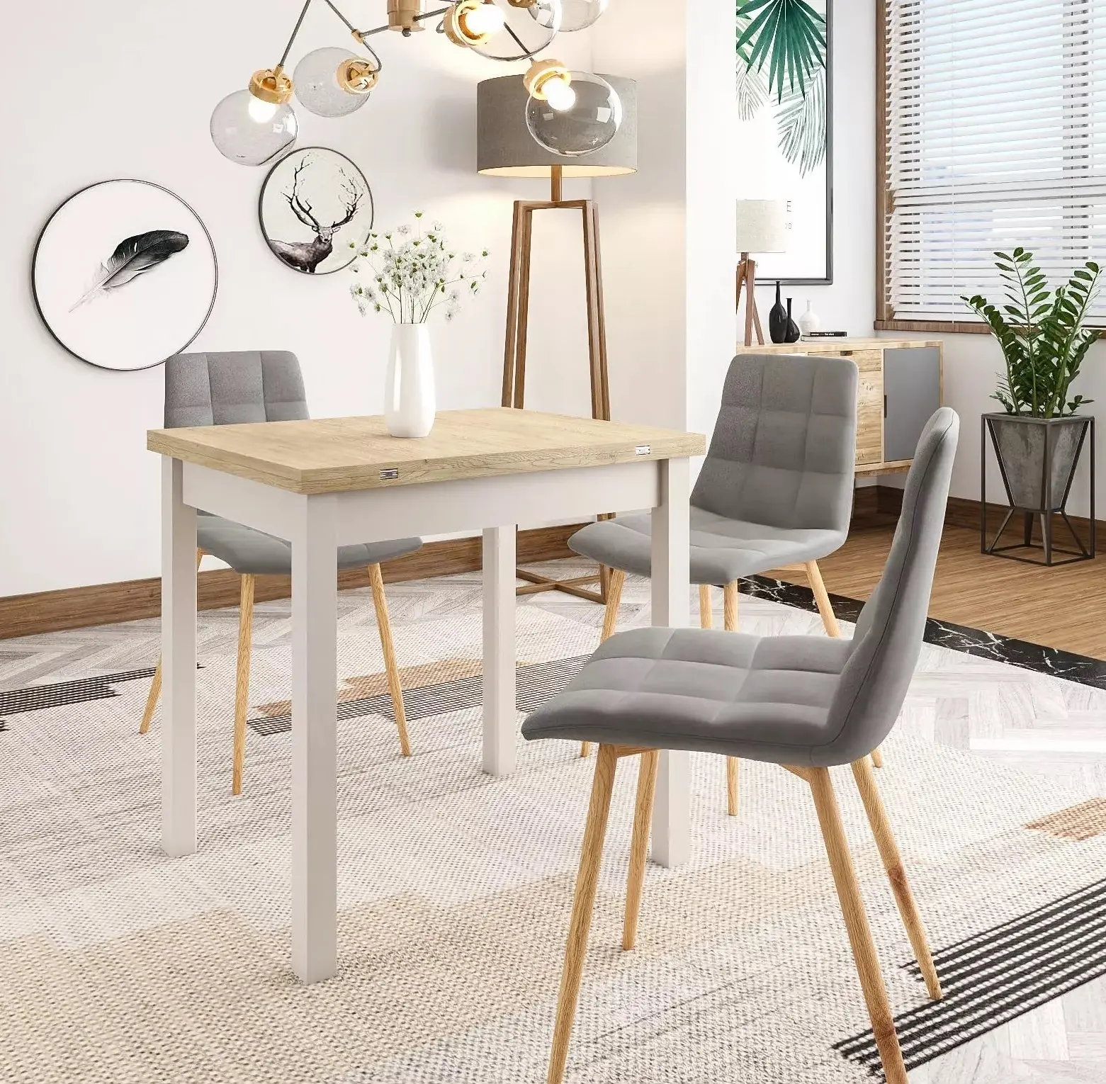 Masa extensibila Signal Flip 80/160 (Cremona Torro Oak/Cashmere)