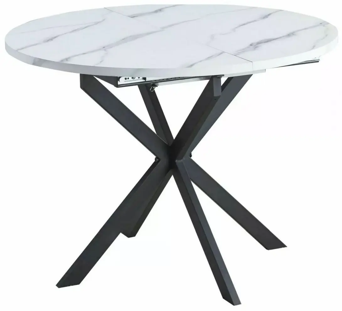 Masa extensibila Signal Gaston 100 (White Marble/Black Matt)