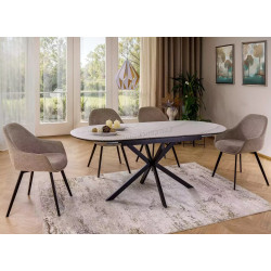 Masa extensibila Signal Gaston 140/180 (White/Black)