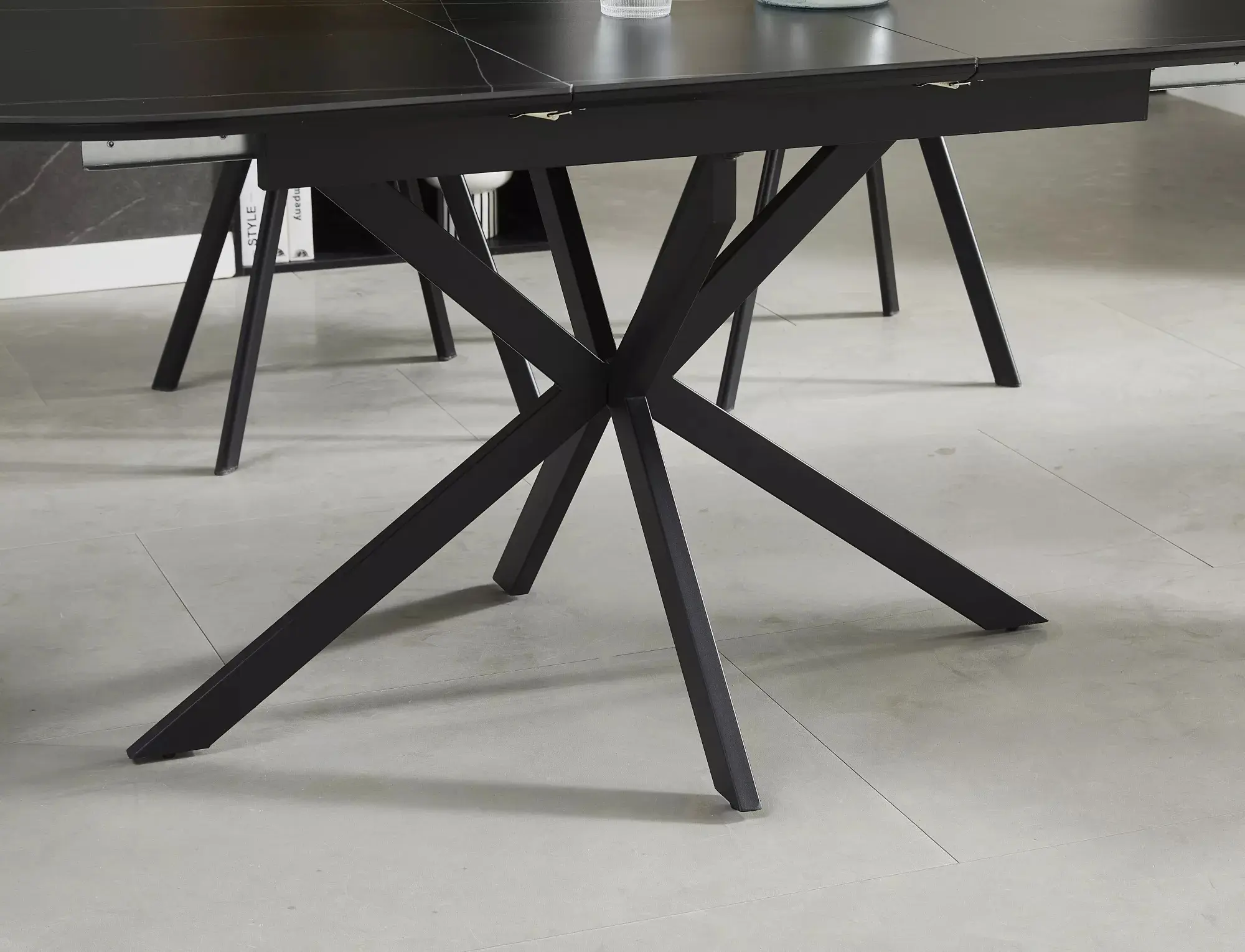 Стол раскладной Signal Gaston Ceramic 140/180 (Black)