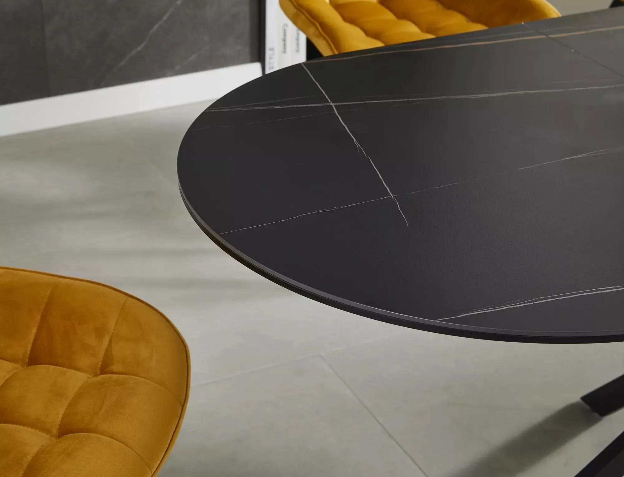 Стол раскладной Signal Gaston Ceramic 140/180 (Black)