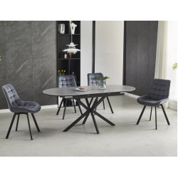 Стол раскладной Signal Gaston Ceramic 140/180 (Grey/Black) Thumb