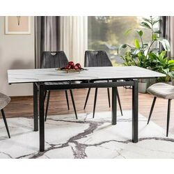 Masa extensibila Signal GD017 110 (White Marble/Black Matt)
