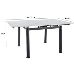 Masa plianta Signal GD082 80 (White Marble/Black Matt) Thumb