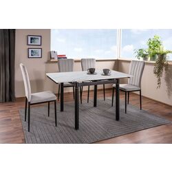 Masa plianta Signal GD082 80 (White Marble/Black Matt)