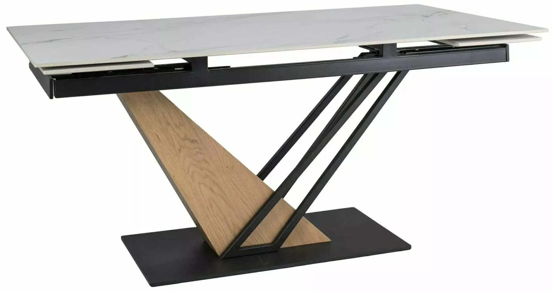 Masa extensibila Signal Genesis 160 (White/Oak/Black Matt)