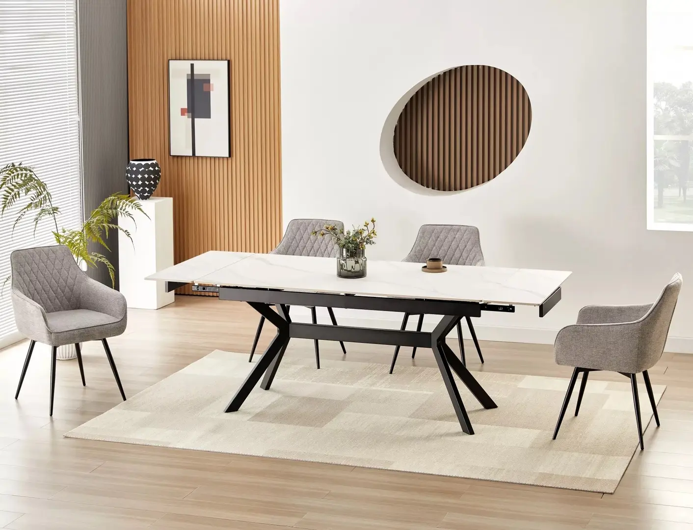 Masa extensibila Signal Imperia 180/240 (White/Black)