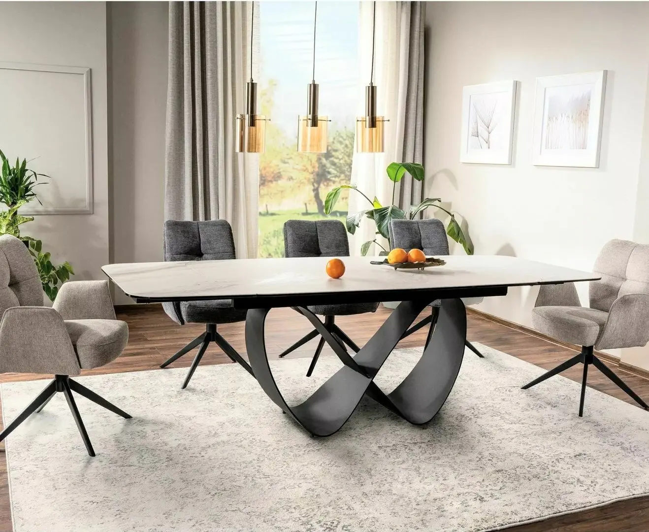 Masa extensibila Signal Infinity Ceramic 160 (White/Black)