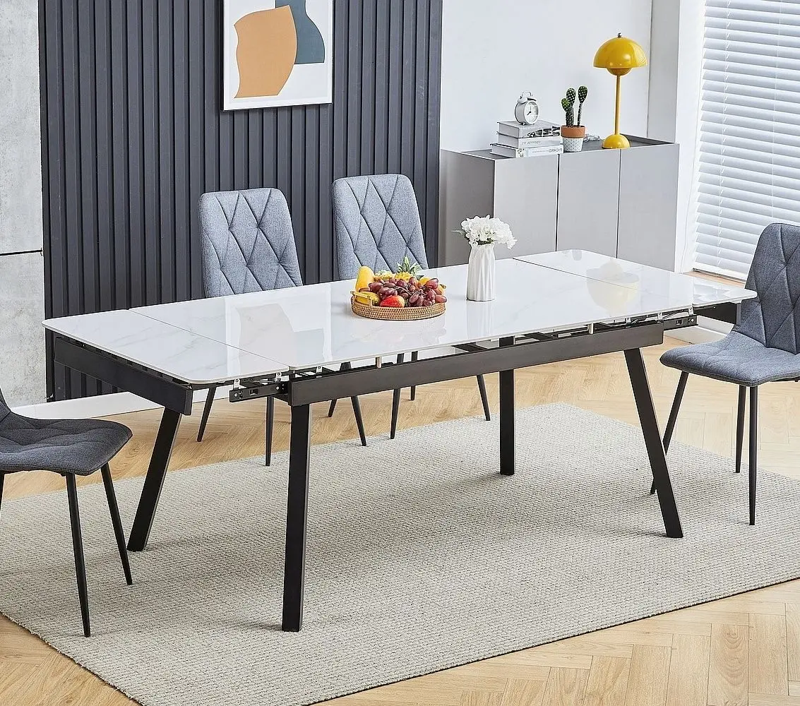 Masa extensibila Signal John 150 (White/Black)