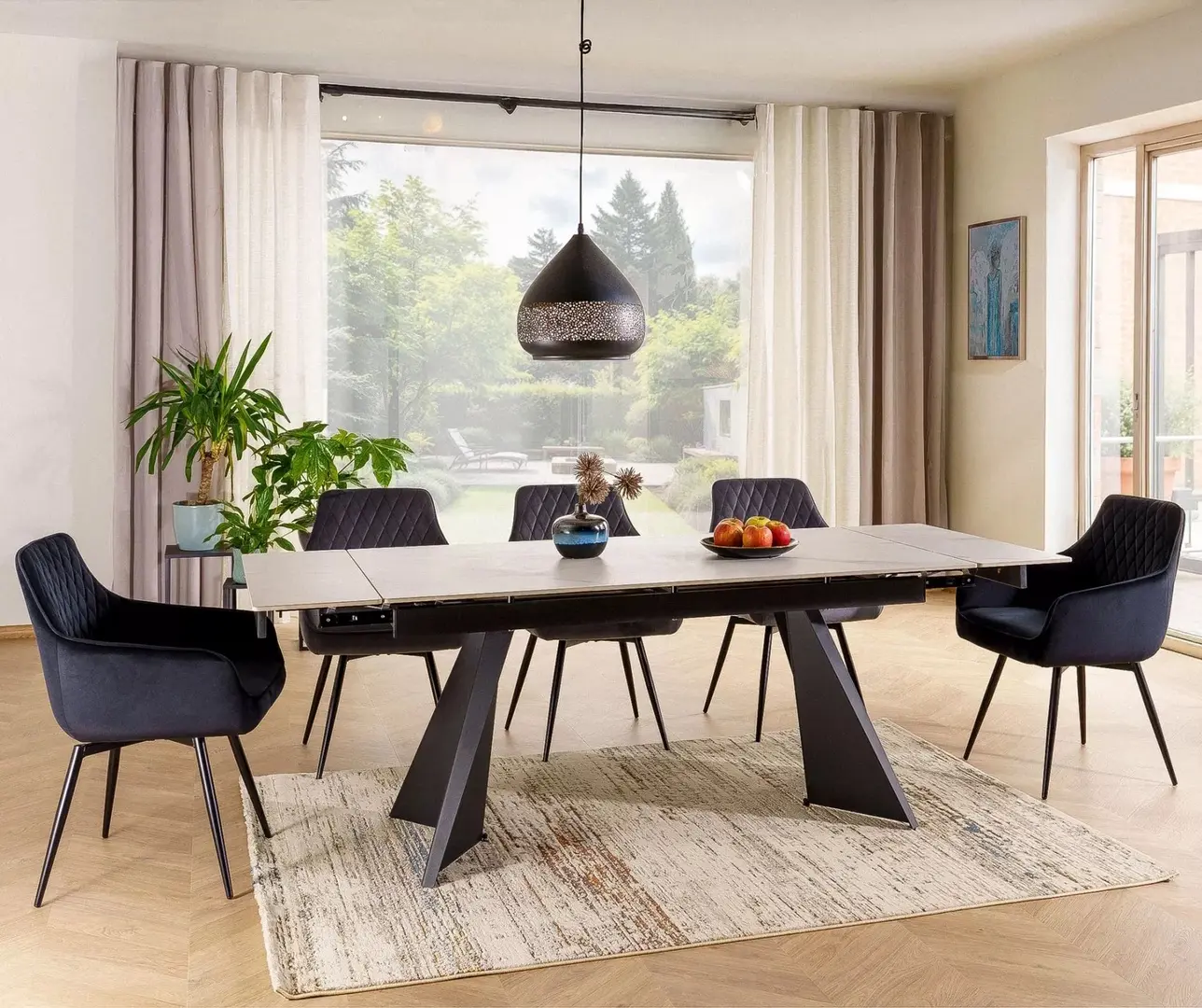 Masa extensibila Signal Laconi 160/220 (White/Black)