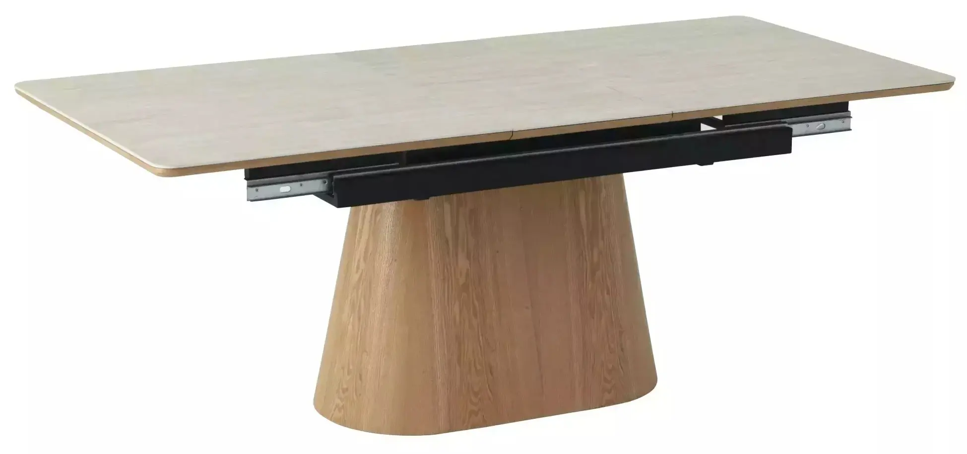 Masa extensibila Signal Monaco 160/200 (Travertine Beige/Oak)