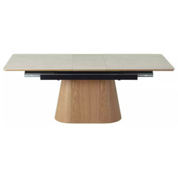 Masa extensibila Signal Monaco 160/200 (Travertine Beige/Oak) Thumb