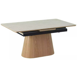 Masa extensibila Signal Monaco 160/200 (Travertine Beige/Oak) Thumb