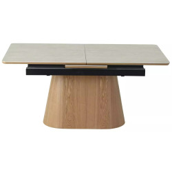 Masa extensibila Signal Monaco 160/200 (Travertine Beige/Oak) Thumb