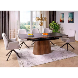 Masa extensibila Signal Monaco 160/200 (Walnut/Black)