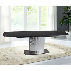 Masa extensibila Signal Moncler Ceramic 160 (Black Matt/Inox)