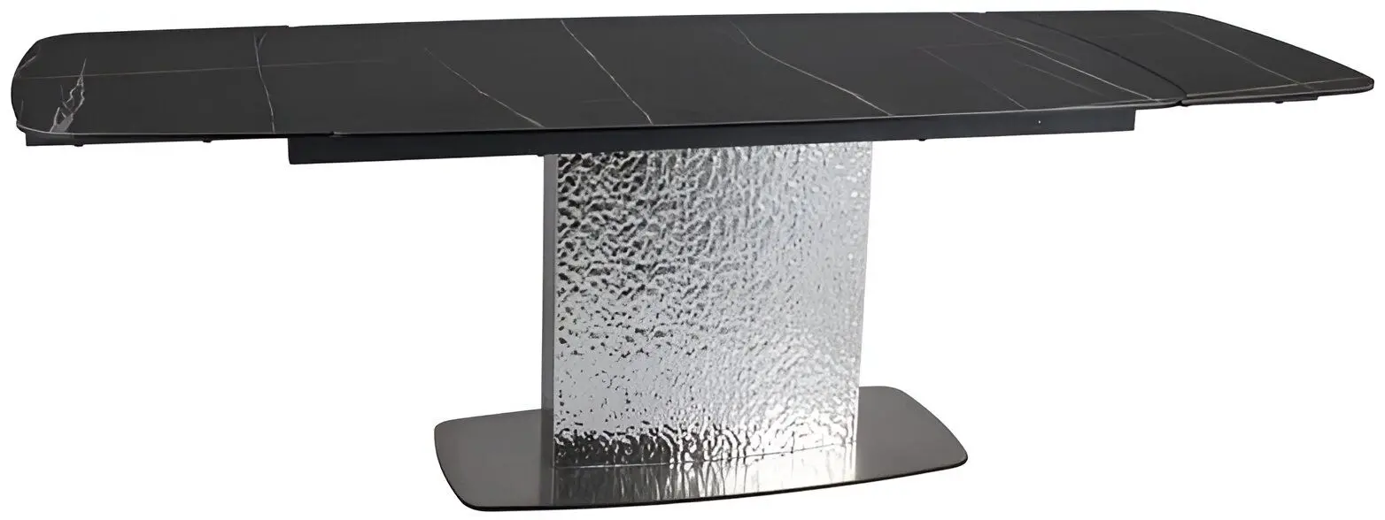 Masa extensibila Signal Moncler Ceramic 160 (Black Matt/Inox)