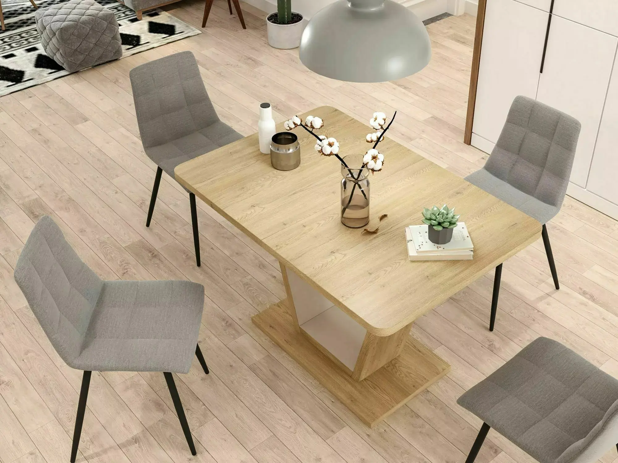 Masa extensibila Signal Nigel 120/160 (Cremona Torro Oak/Cashmere)