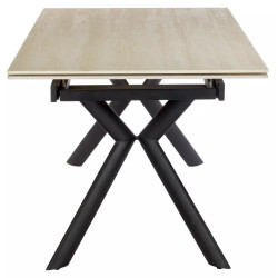 Masa extensibila Signal Norton 160/240 (Travertine Beige/Black) Thumb