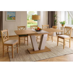 Masa extensibila Signal Platon 136/176 (Cremona Oak/Cashmere)