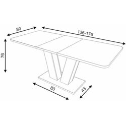 Стол раскладной Signal Platon 136 (Old Wood/Matera) Thumb