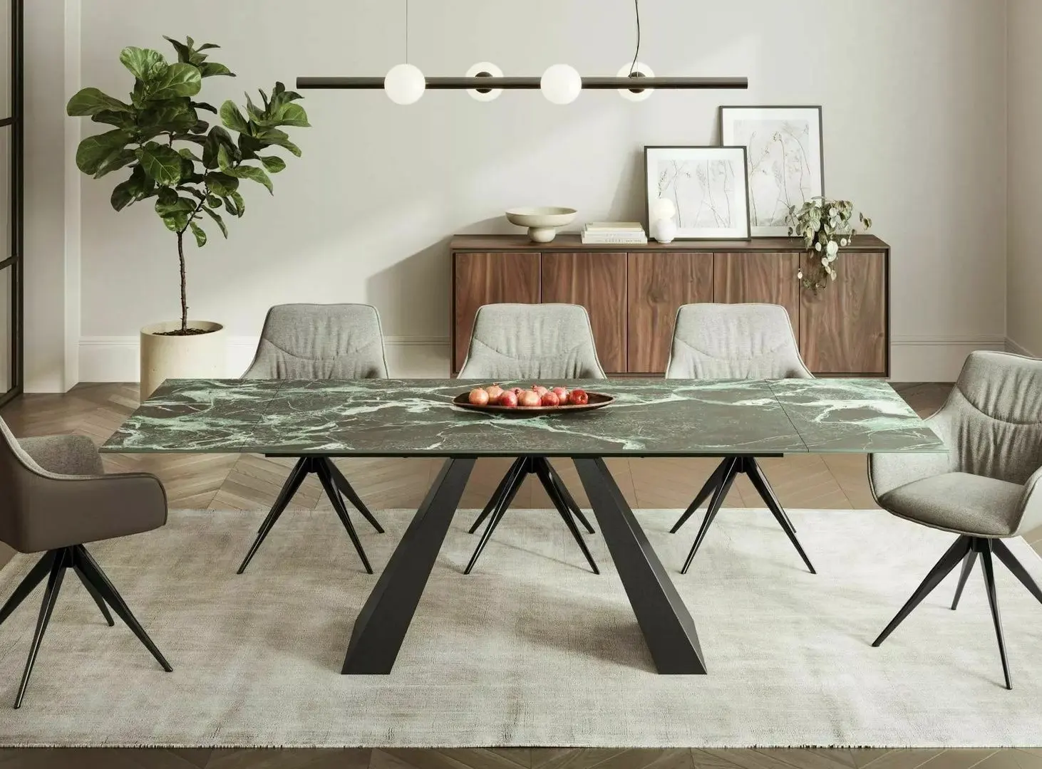 Masa extensibila Signal Salvadore Ceramic 160 (Alpine Green/Black Matt)