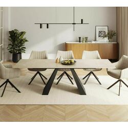 Masa extensibila Signal Salvadore Ceramic 160 (Diamond Cream/Black Matt)