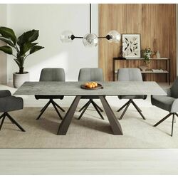 Masa extensibila Signal Salvadore Ceramic 160 (Light Grey/Black Matt)