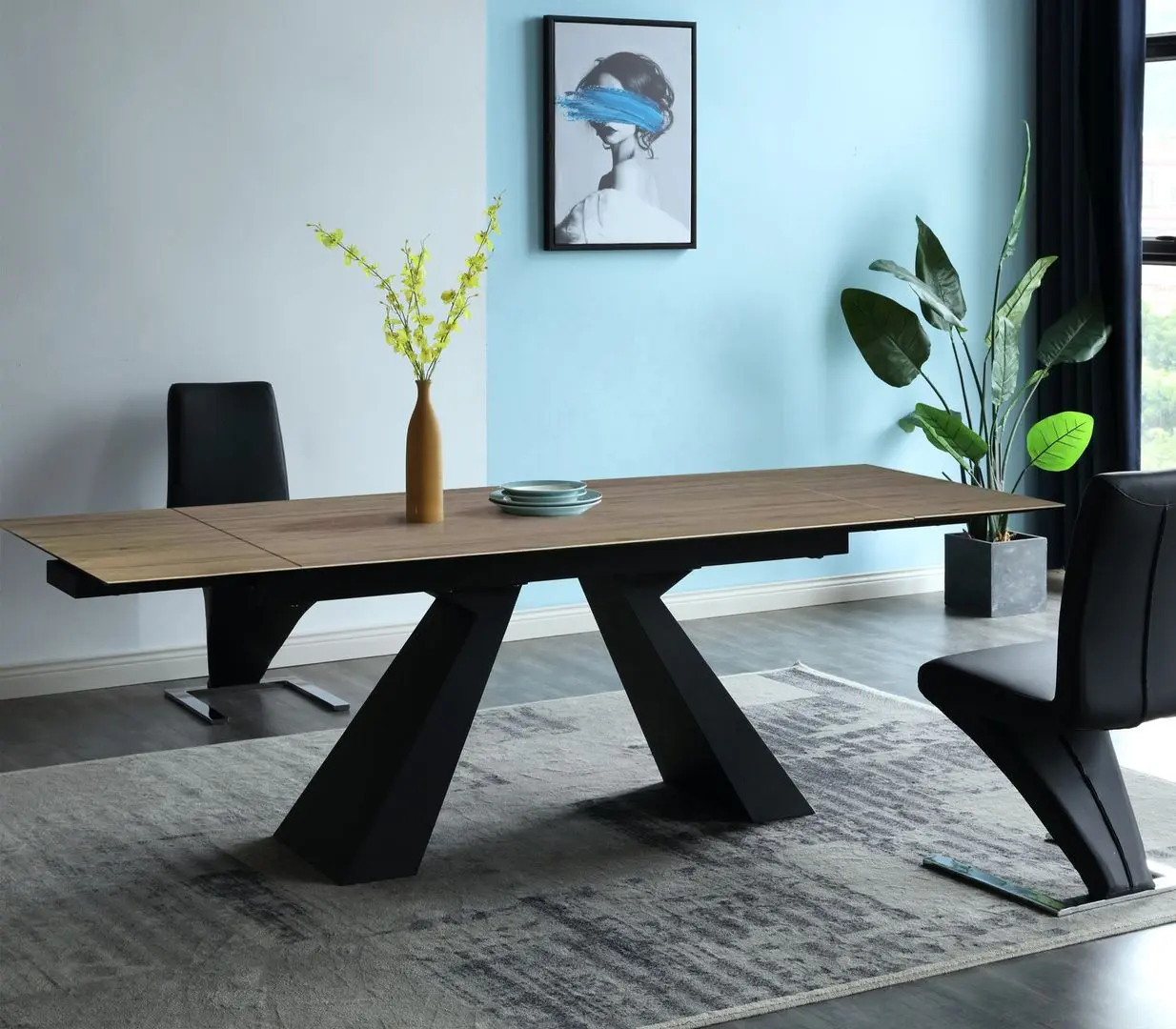 Masa extensibila Signal Salvadore Sabbia Ceramic (Light Brown/Black Matt)