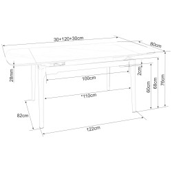 Masa extensibila Signal Sento 120/180 (Black) Thumb