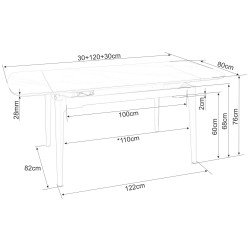 Masa extensibila Signal Sento 120/180 (Grey Gloss/Black) Thumb