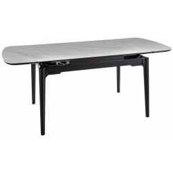 Стол раскладной Signal Sento 120/180 (White Gloss/Black) Thumb