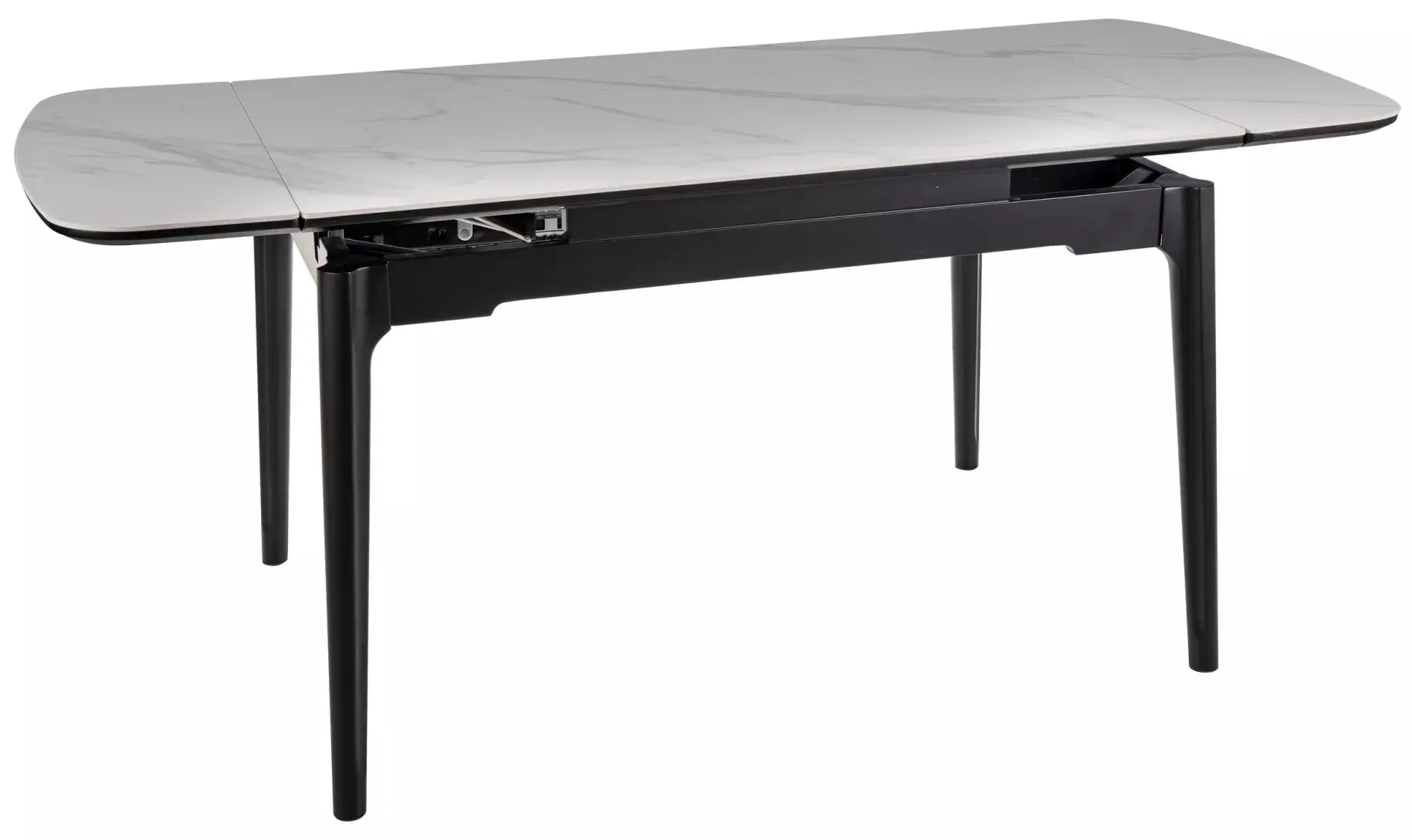 Стол раскладной Signal Sento 120/180 (White Gloss/Black)