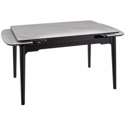 Стол раскладной Signal Sento 120/180 (White Gloss/Black) Thumb