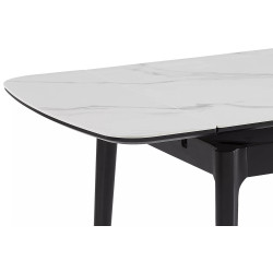 Стол раскладной Signal Sento 120/180 (White Gloss/Black) Thumb