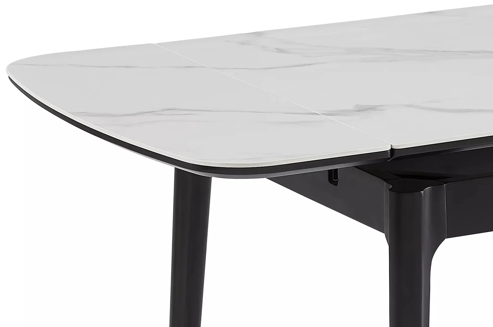 Стол раскладной Signal Sento 120/180 (White Gloss/Black)