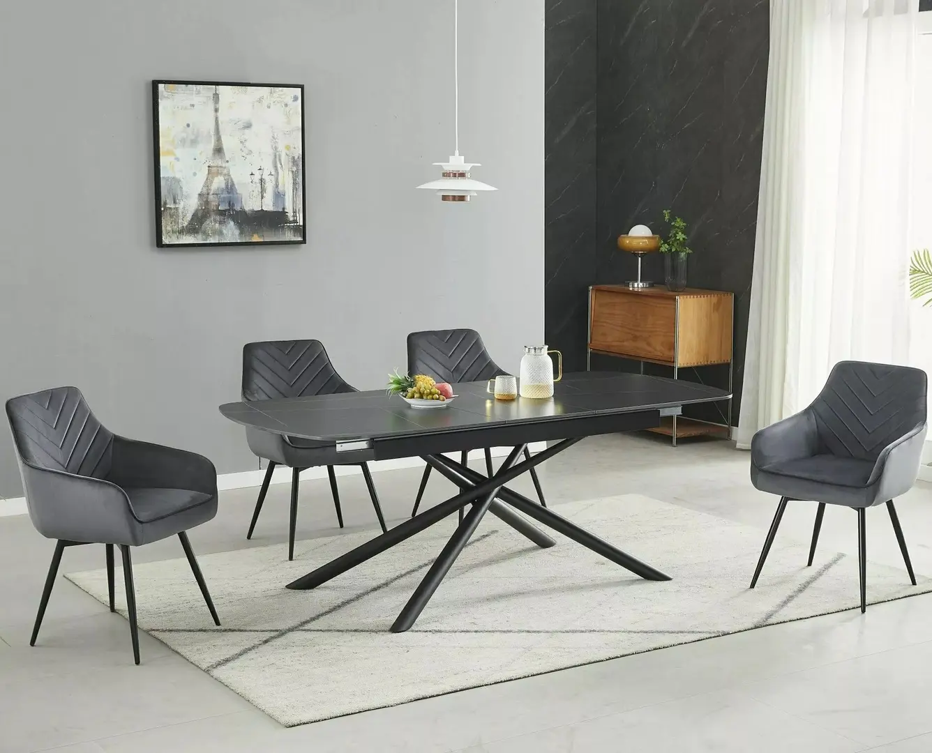 Стол раскладной Signal Vector 160/200 (Black)