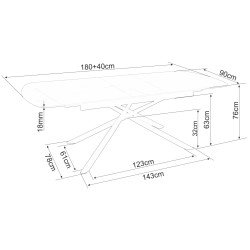 Стол раскладной Signal Vector 180/220 (Black) Thumb