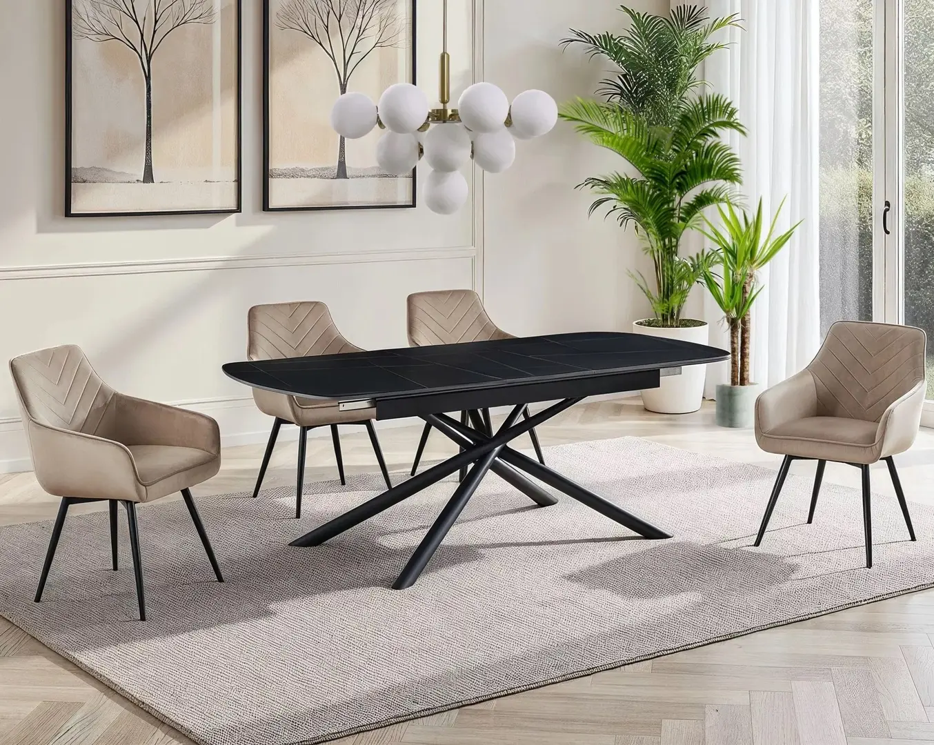 Стол раскладной Signal Vector 180/220 (Black)