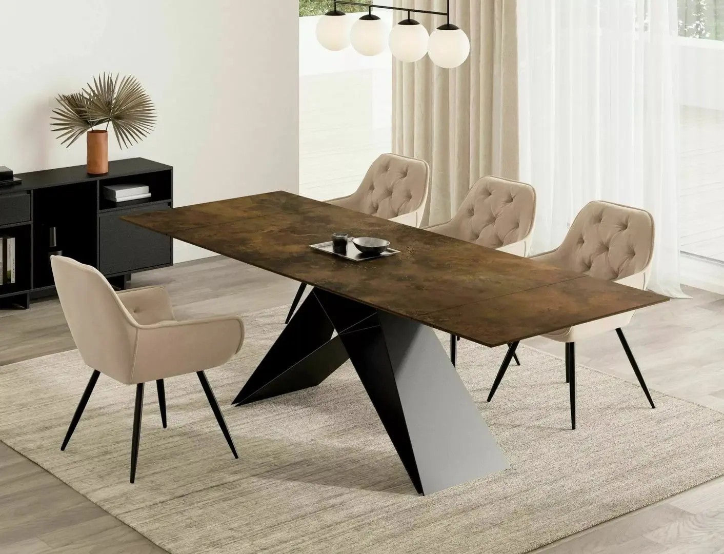 Masa extensibila Signal Westin Ceramic 160 (Brown/Black Matt)